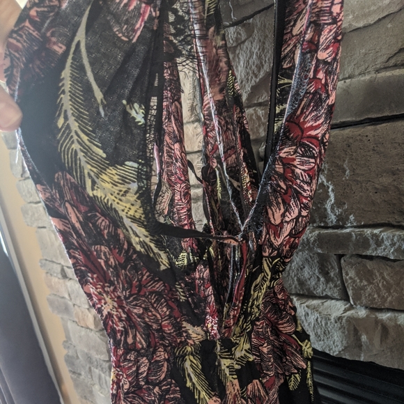 Flower Summer Dress with Lace Detail - size S - Picture 6 of 7